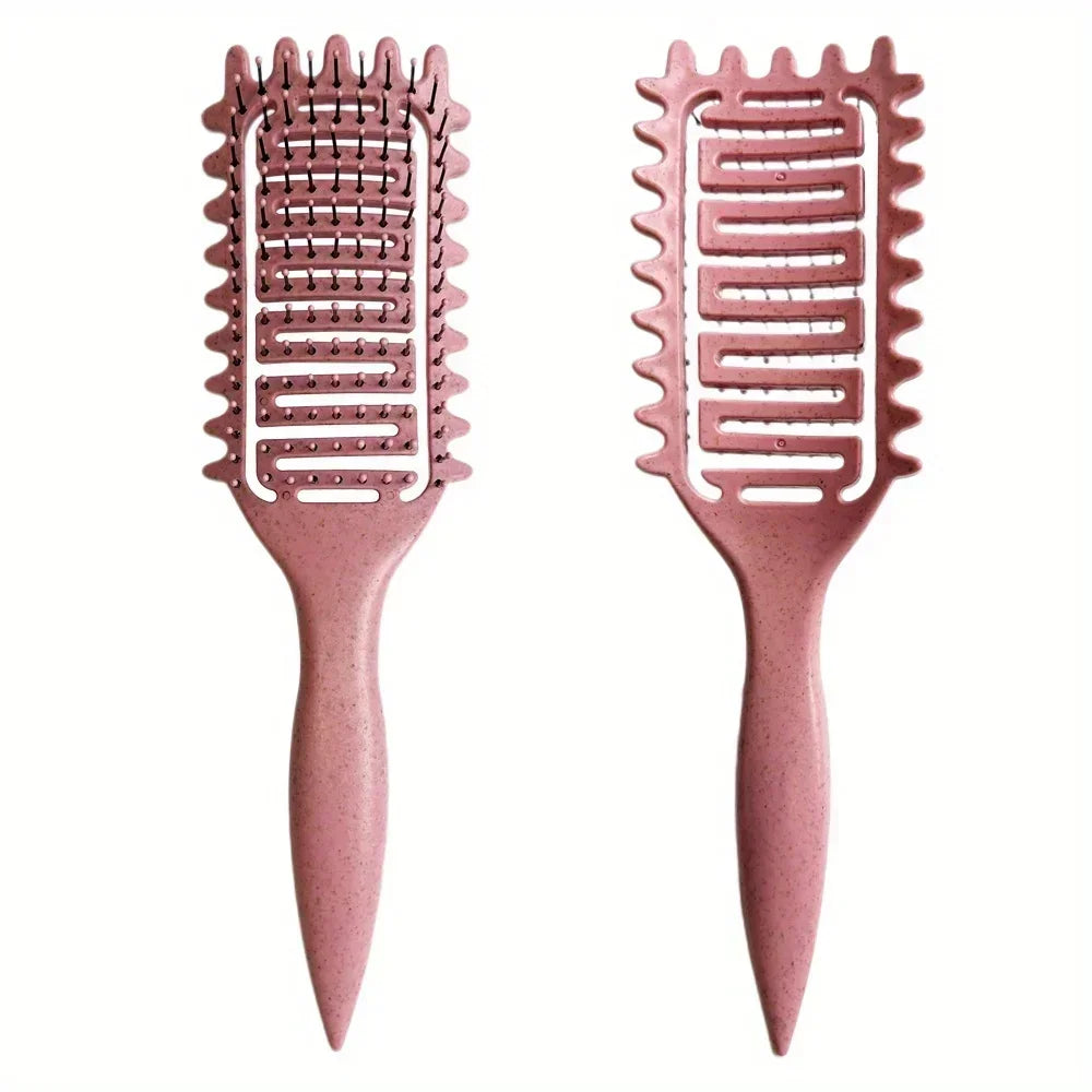 3 in 1 Curl Define Styling Brush, Hair Comb for Tangled Hair, Hollow Out Brush for Shaping Defining Curls