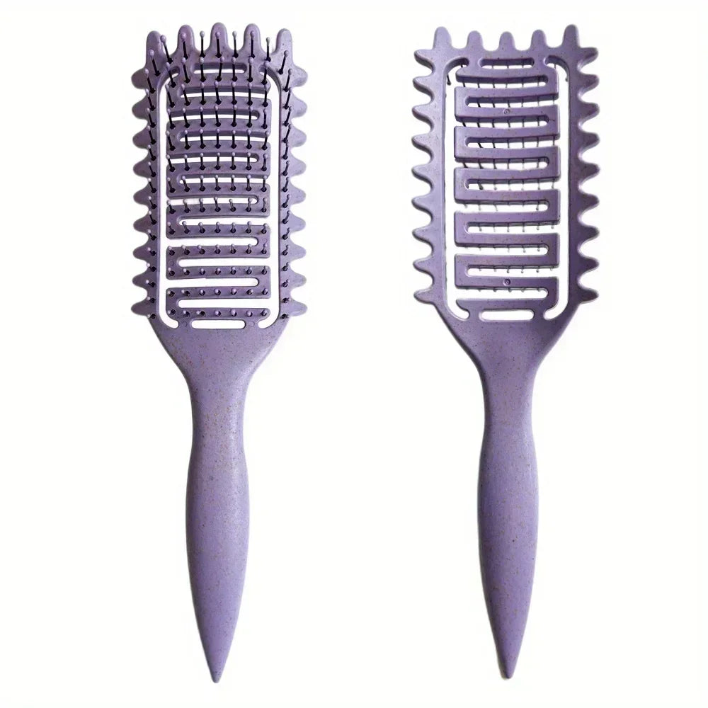 3 in 1 Curl Define Styling Brush, Hair Comb for Tangled Hair, Hollow Out Brush for Shaping Defining Curls