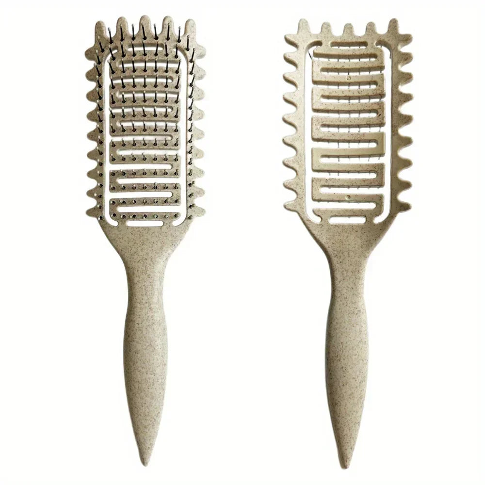 3 in 1 Curl Define Styling Brush, Hair Comb for Tangled Hair, Hollow Out Brush for Shaping Defining Curls