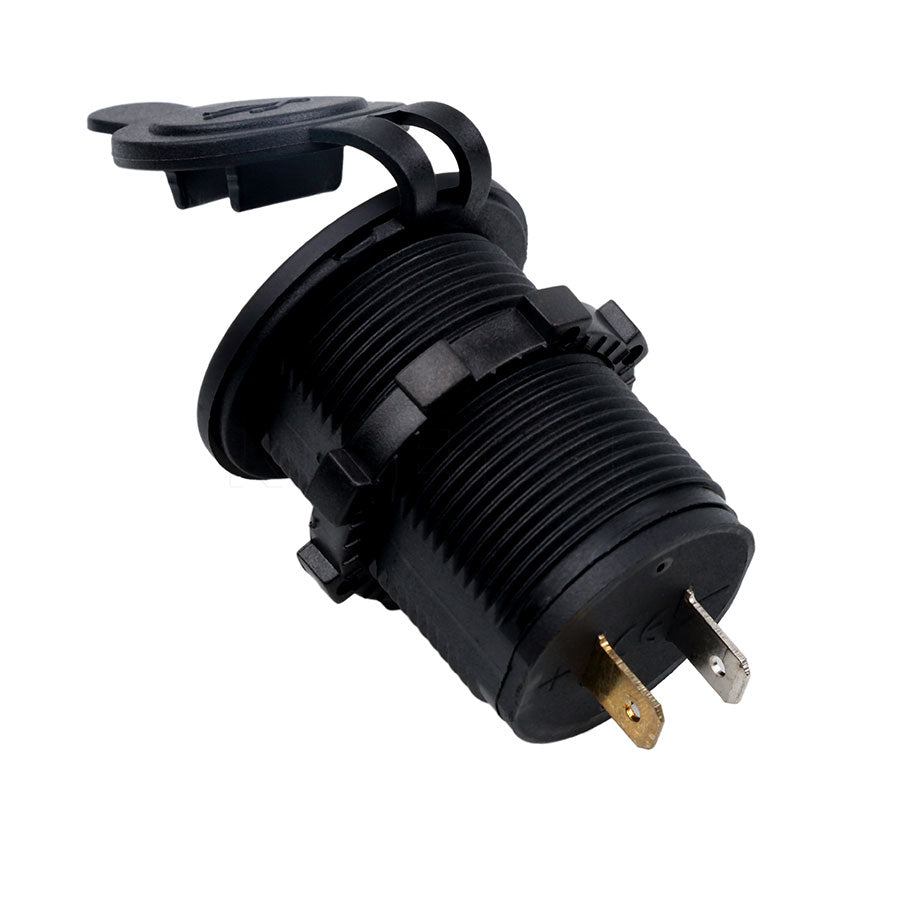 12V Dual USB Car Charger Socket by kebidumei, Universal Splitter, Auto Power Adapter, Cigarette Lighter Outlet Black