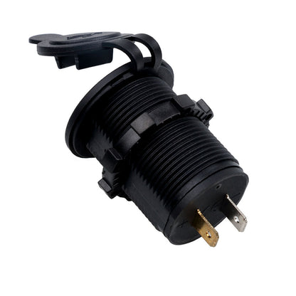 12V Dual USB Car Charger Socket by kebidumei, Universal Splitter, Auto Power Adapter, Cigarette Lighter Outlet Black