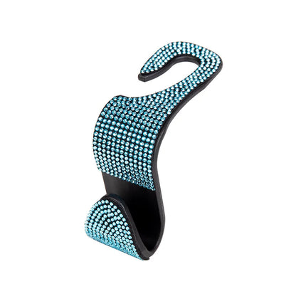 Car Seat Back Hook With Rhinestones Multifunction Headrest Storage Holder Hanging Organizer For Aut 7