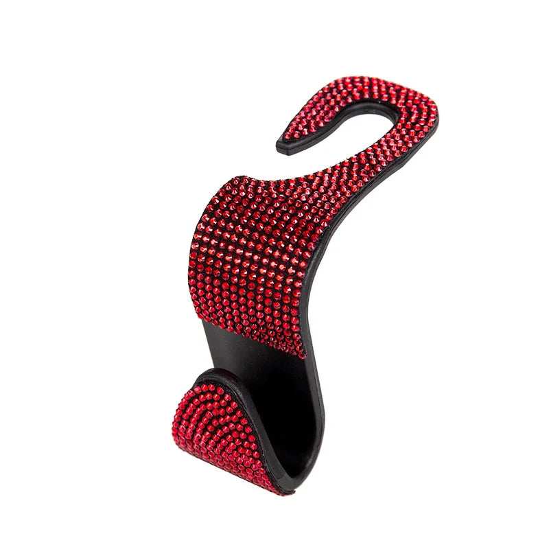 Car Seat Back Hook With Rhinestones Multifunction Headrest Storage Holder Hanging Organizer For Aut 8