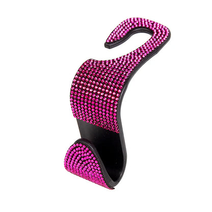 Car Seat Back Hook With Rhinestones Multifunction Headrest Storage Holder Hanging Organizer For Aut 9