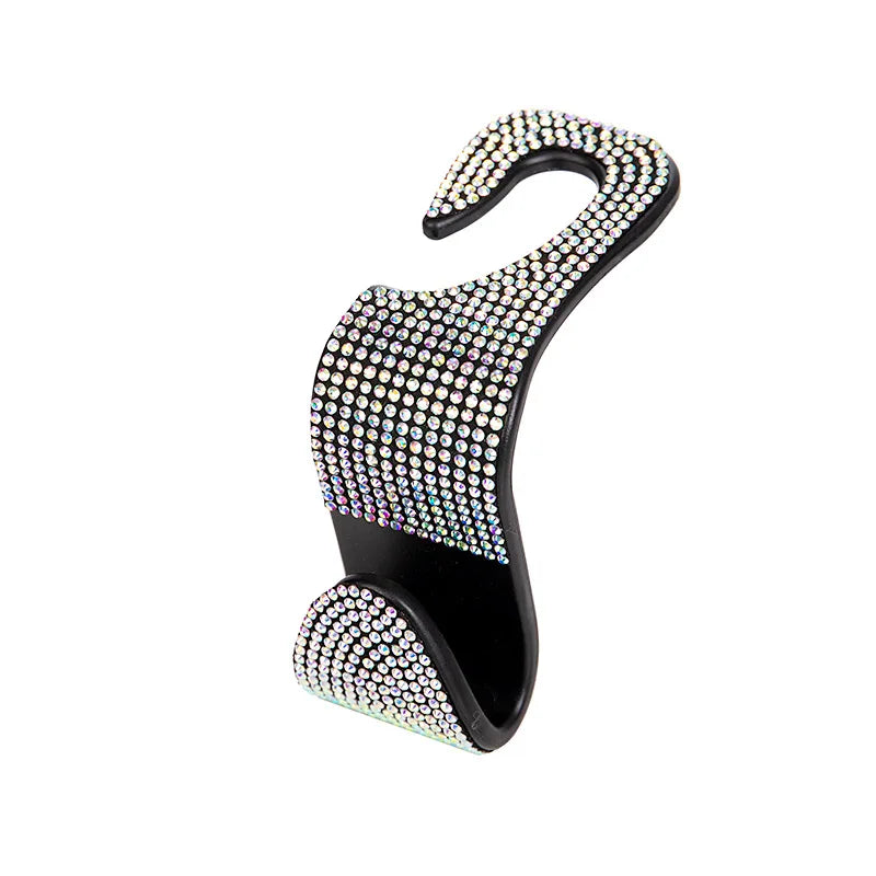 Car Seat Back Hook With Rhinestones Multifunction Headrest Storage Holder Hanging Organizer For Aut 11