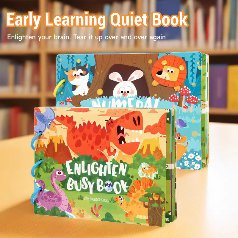 Kids Quiet Book Sticker Set – Montessori-Inspired, Reusable Classified Sticker Book for Early Learning & Travel Fun