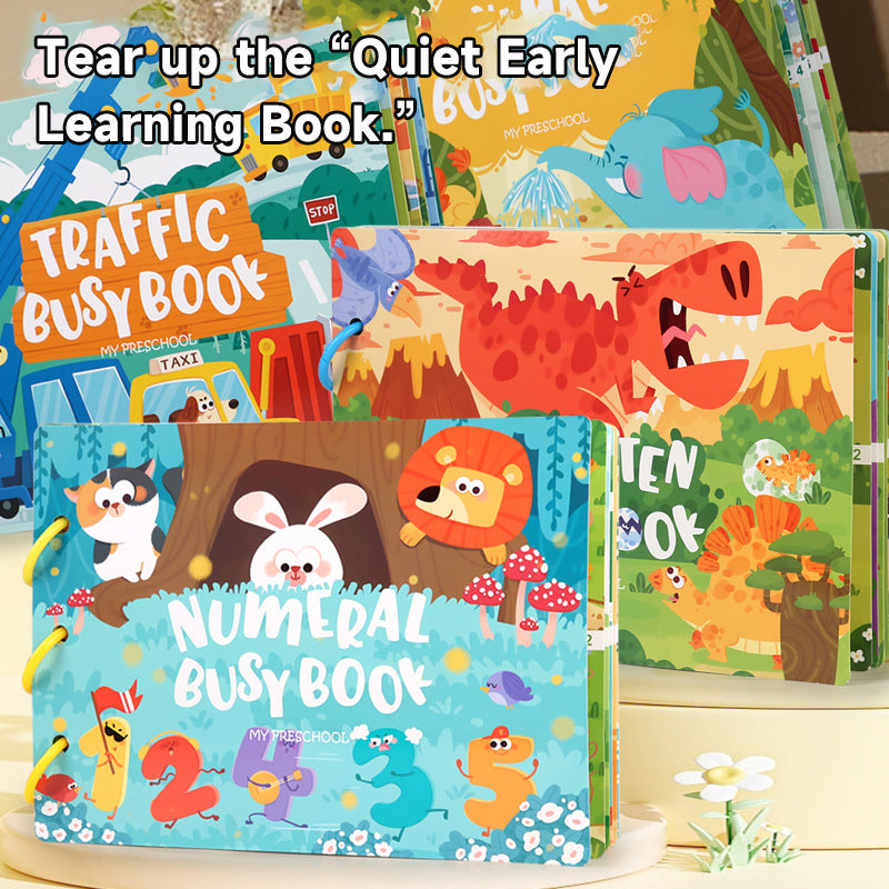 Kids Quiet Book Sticker Set – Montessori-Inspired, Reusable Classified Sticker Book for Early Learning & Travel Fun