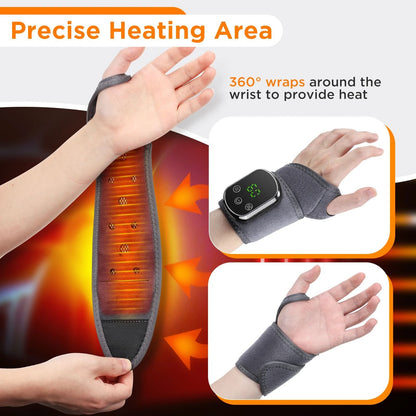 Adjustable Heated Wrist Brace With Vibration Massage And Hot Compress Therapy 3