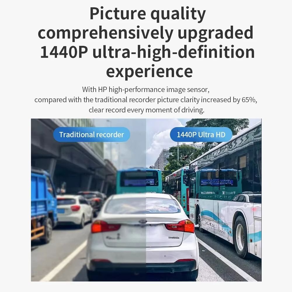HP 2K HD Dash Cam  Night Vision Car Camera With WiFi Loop Recording  Parking Monitor 4