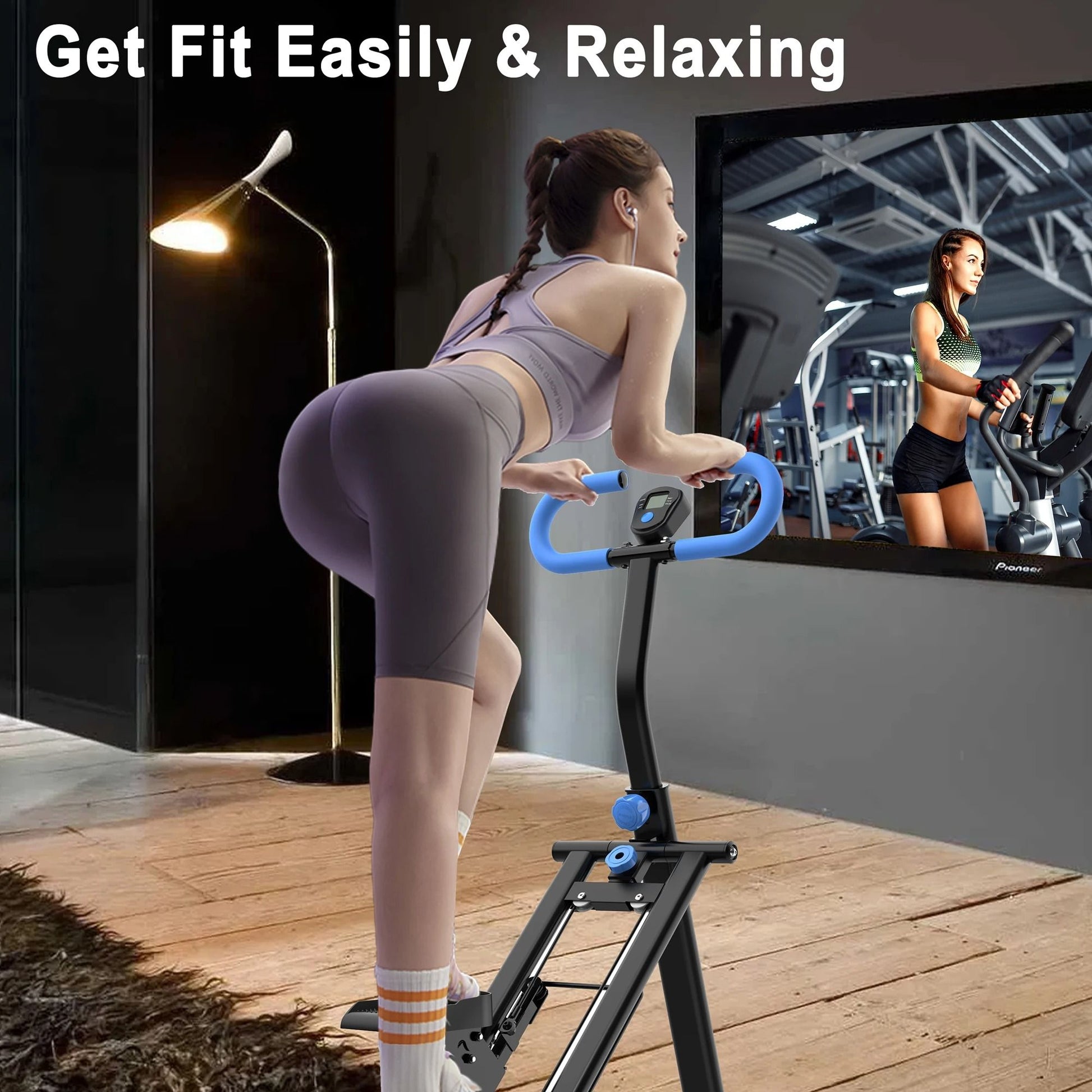 Heavy Duty Foldable Vertical Climber With Handlebar For Full Body Cardio And Strength Training 1