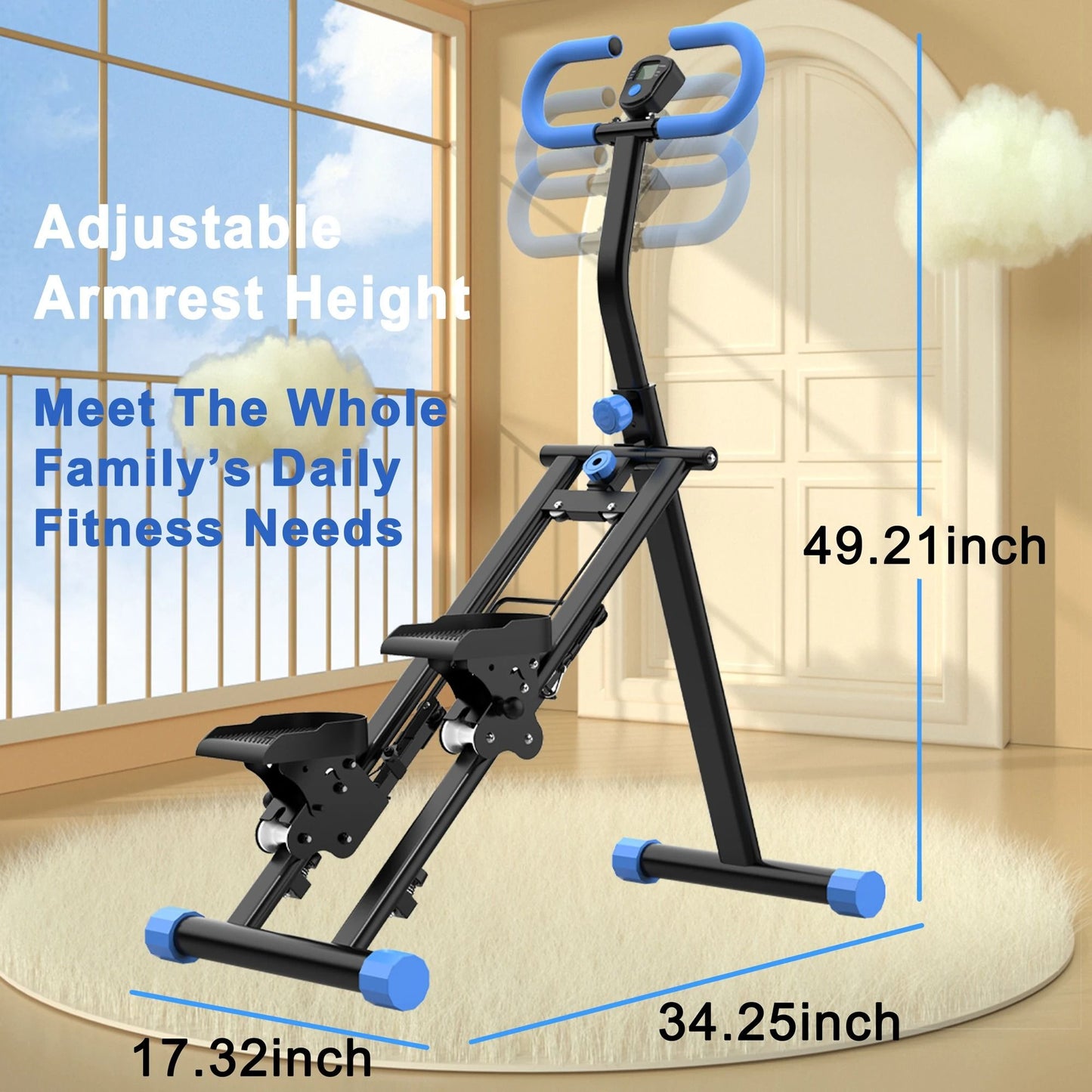 Heavy Duty Foldable Vertical Climber With Handlebar For Full Body Cardio And Strength Training 3