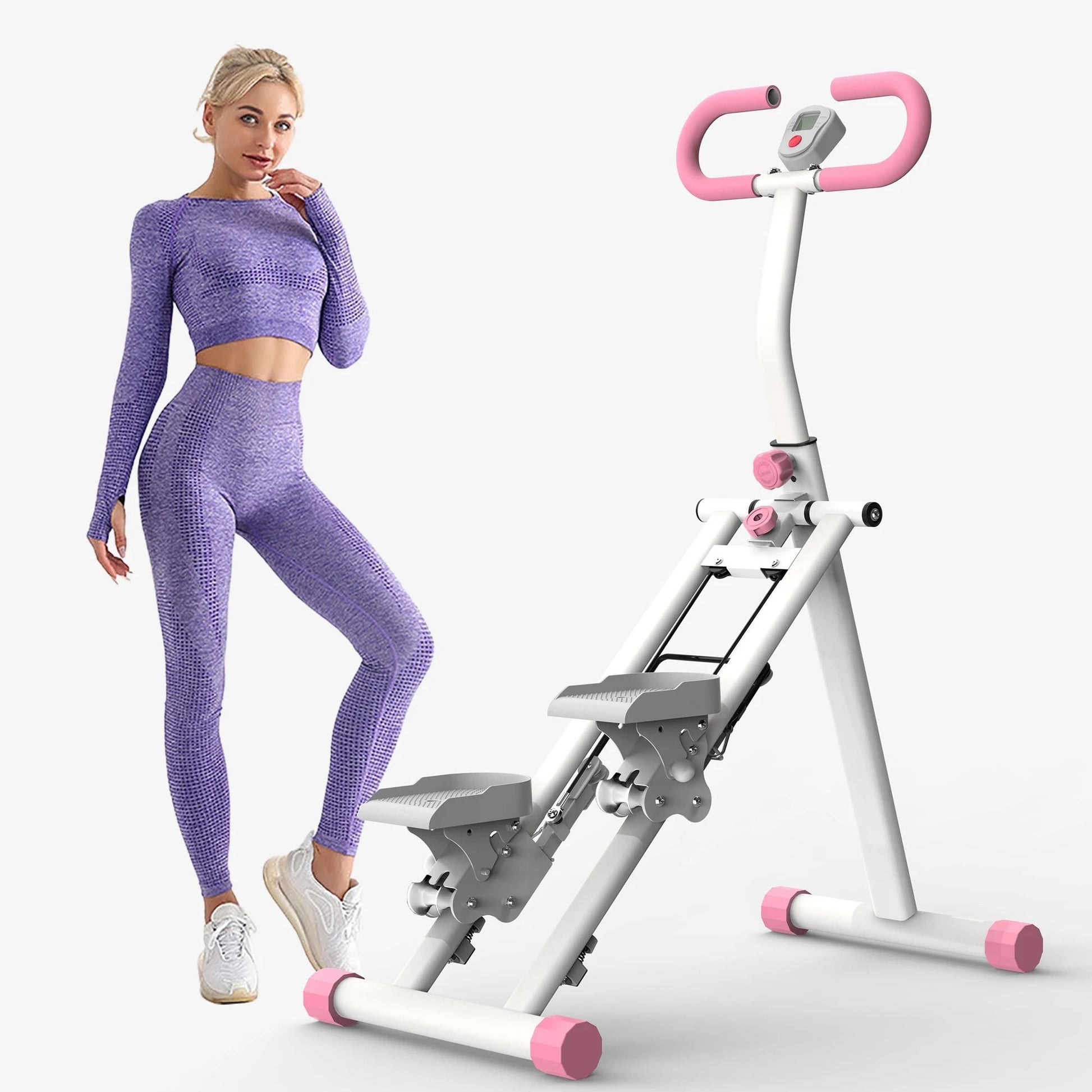 Heavy Duty Foldable Vertical Climber With Handlebar For Full Body Cardio And Strength Training 6
