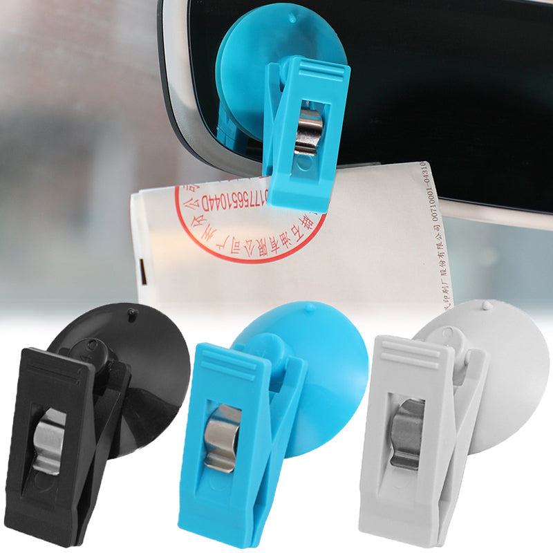 Suction Cup Clip Car Interior Window Clip, Ticket Holder Clamp, Bill Card Fastener Clip Car Accessories