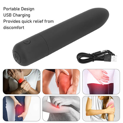 Mini Deep Tissue Massager Wand 10 Modes Portable, Handheld Massage Wand for Shoulder Pain Relief, Improves Circulation