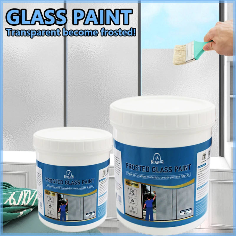 Matte Glass Paint – Opaque Water-Based Coating for Window Sandblasting | Transparent to Frosted Finish