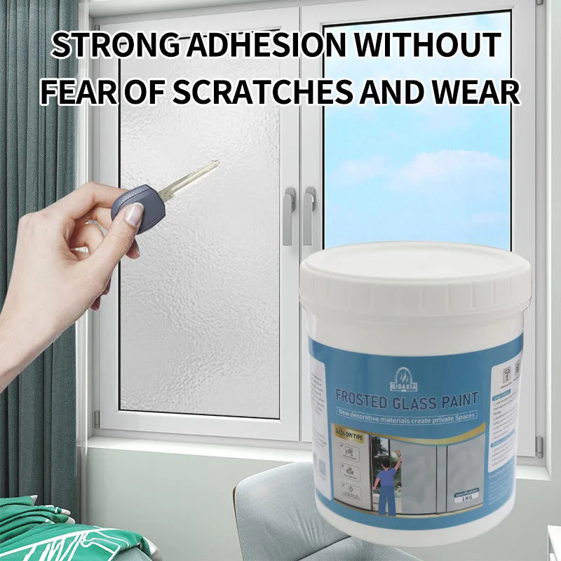 Matte Glass Paint  Opaque WaterBased Coating For Window Sandblasting  Transparent To Frosted Finish 1