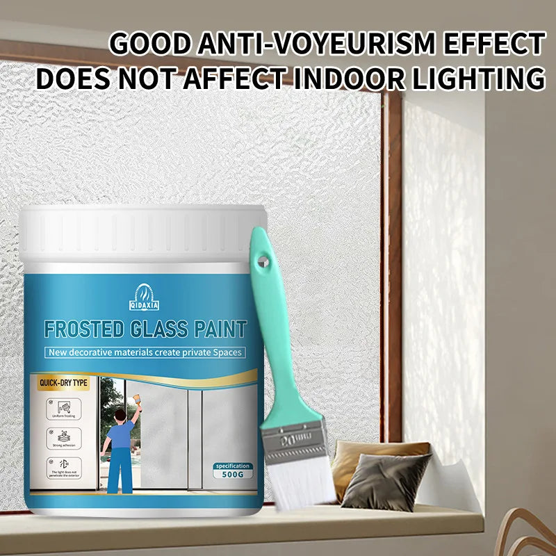 Matte Glass Paint  Opaque WaterBased Coating For Window Sandblasting  Transparent To Frosted Finish 4
