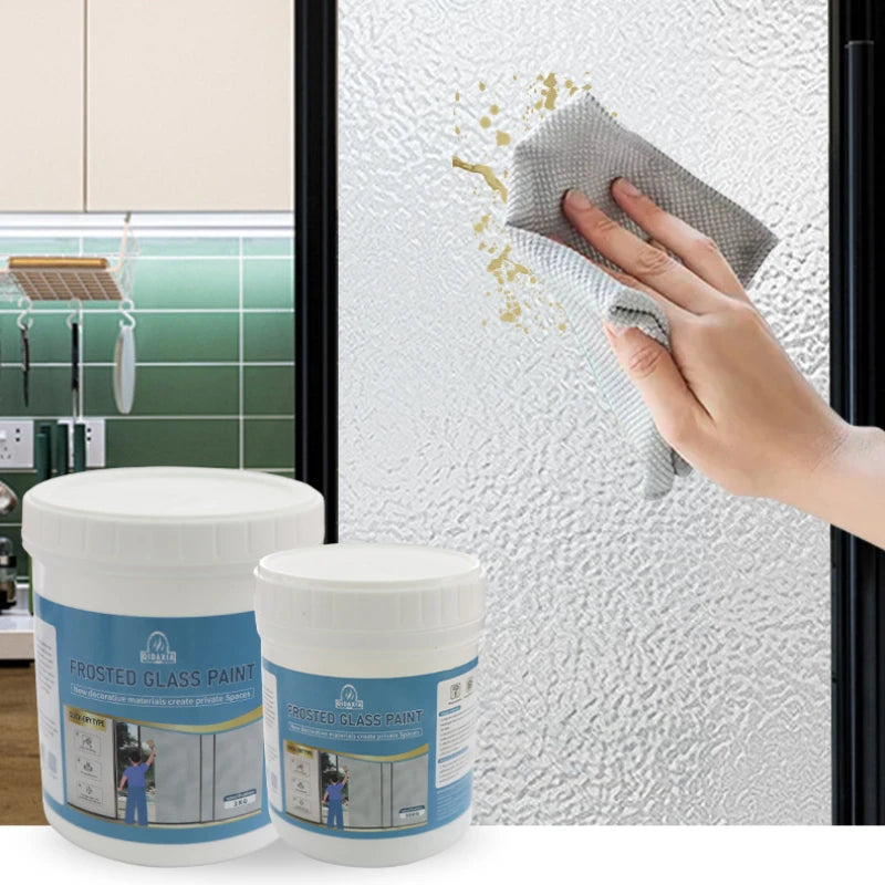 Matte Glass Paint  Opaque WaterBased Coating For Window Sandblasting  Transparent To Frosted Finish 5