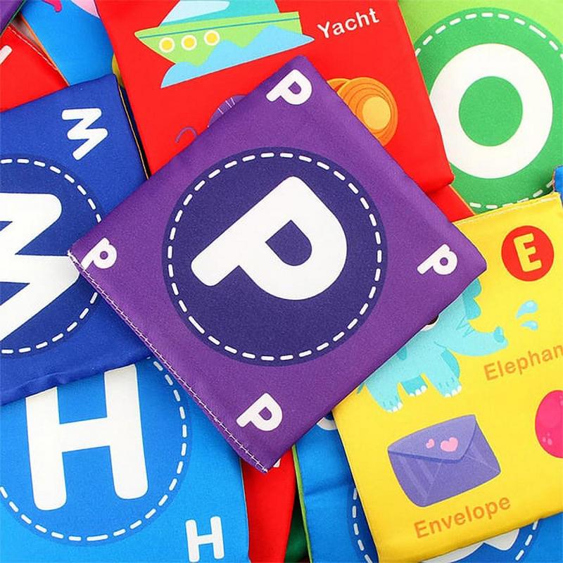 Toddler Soft Books, Alphabet & Number Bath Cloth Books for Early Childhood Learning, Sensory Book for Kids, Girls & Boys