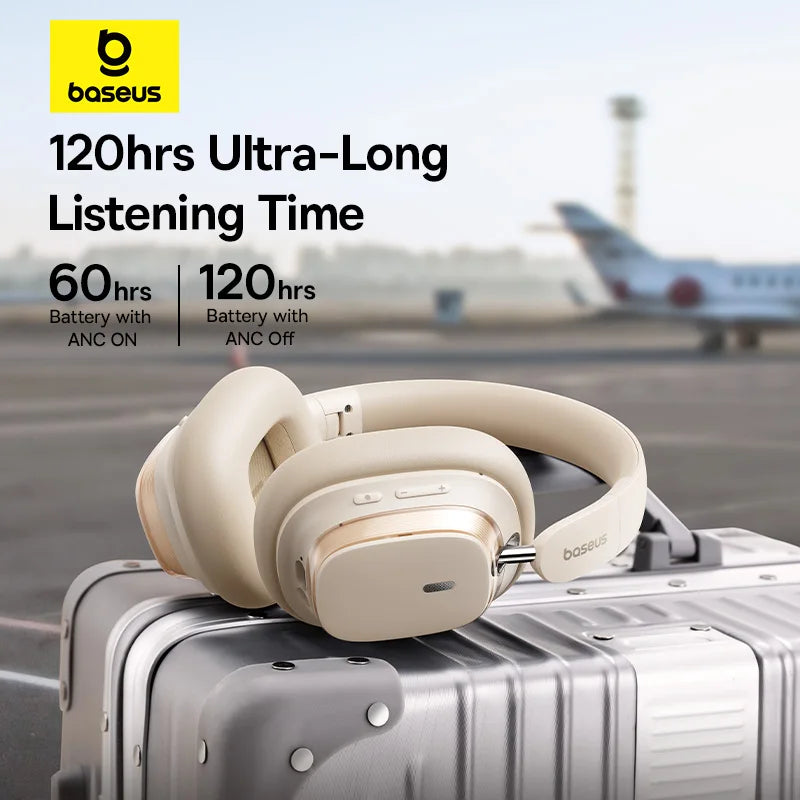 Baseus Bowie H1s Bluetooth 54 Wireless Headphones HiRes Over Ear Headset 46dB ANC Spatial Audio 120 3