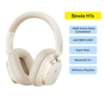 Baseus Bowie H1s Bluetooth 54 Wireless Headphones HiRes Over Ear Headset 46dB ANC Spatial Audio 120 7