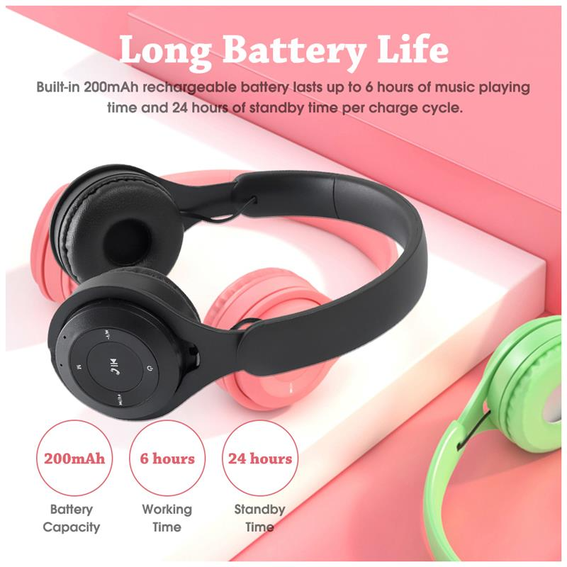 Wireless Bluetooth Headphone, Stereo Headband Gaming Headset with Mic, Cute Gift for Gamer Girl Mobile Tablet
