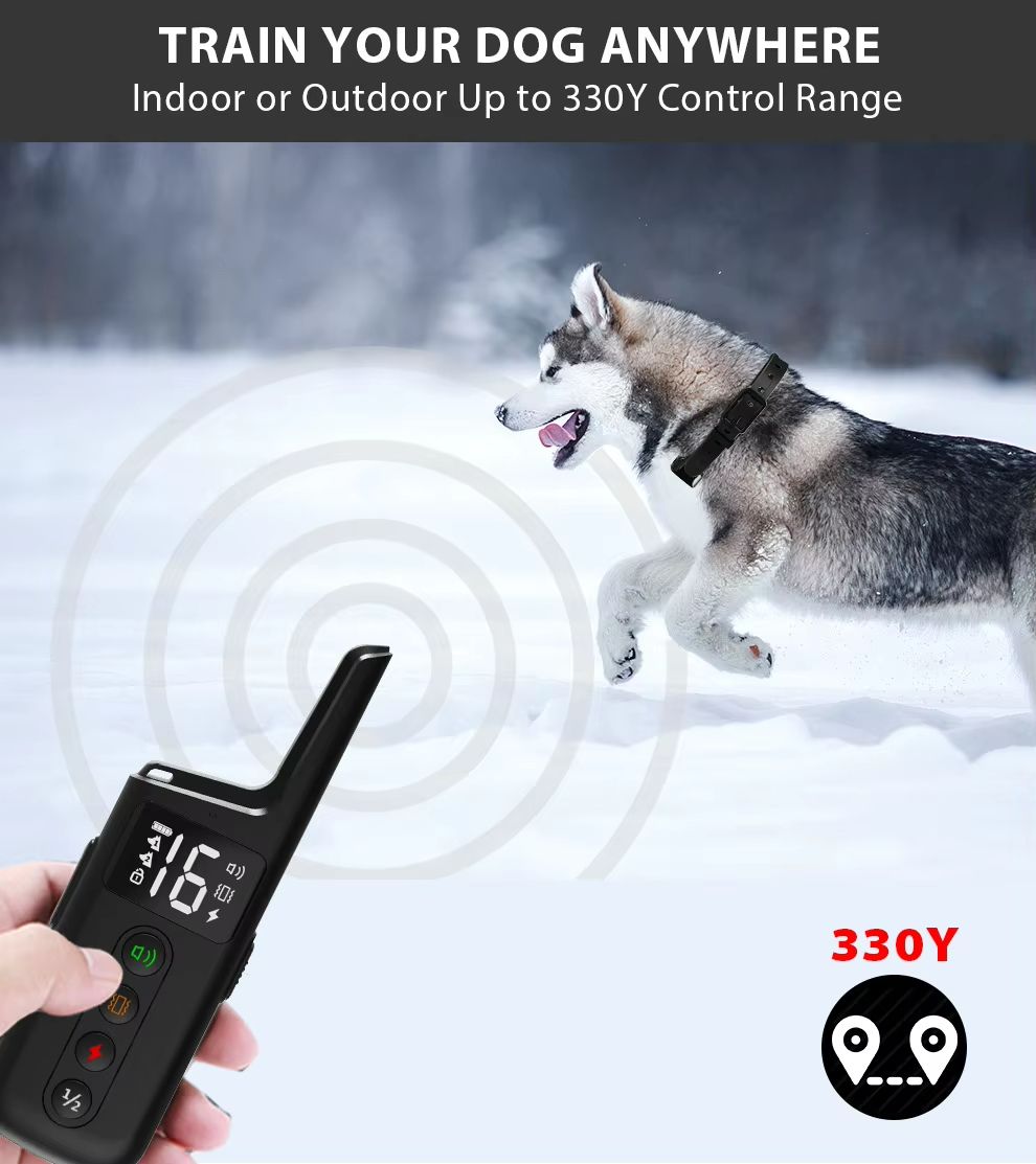 Premium Remote Shock And AntiBark Dog Training Collar  1000ft Range With Beep Vibration Shock Modes 1