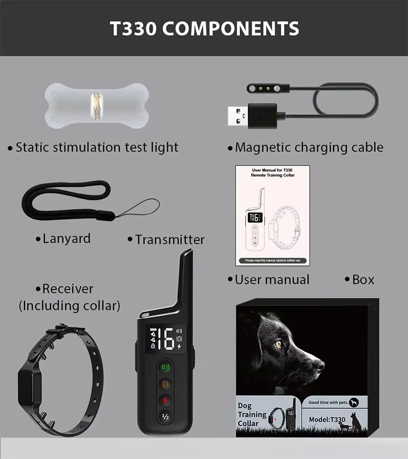 Premium Remote Shock And AntiBark Dog Training Collar  1000ft Range With Beep Vibration Shock Modes 5