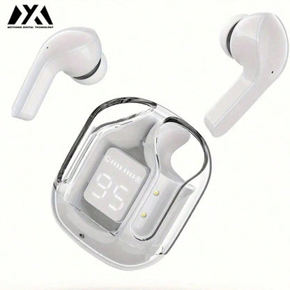 Air31 Wireless Headphones LED Power Display Crystal Earphones With Mic 200mAh Charging Case Stereo  8