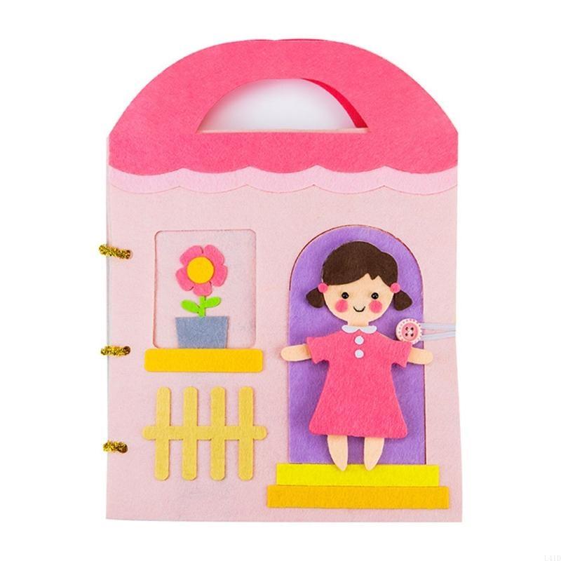 L41D Soft Development Books for Infants Babies, Hands-on & Expression Ability Training, Washable Non-Toxic Cloth Book