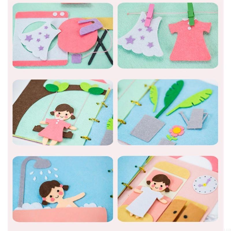 L41D Soft Development Books for Infants Babies, Hands-on & Expression Ability Training, Washable Non-Toxic Cloth Book