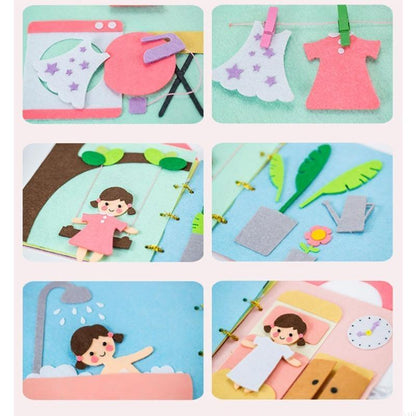 L41D Soft Development Books for Infants Babies, Hands-on & Expression Ability Training, Washable Non-Toxic Cloth Book