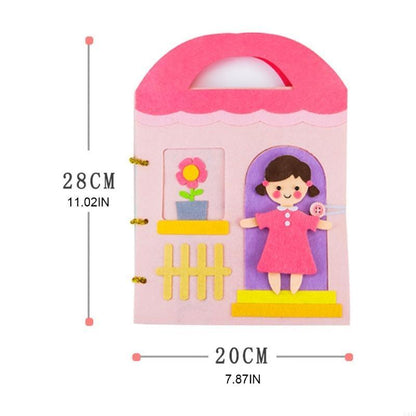 L41D Soft Development Books for Infants Babies, Hands-on & Expression Ability Training, Washable Non-Toxic Cloth Book