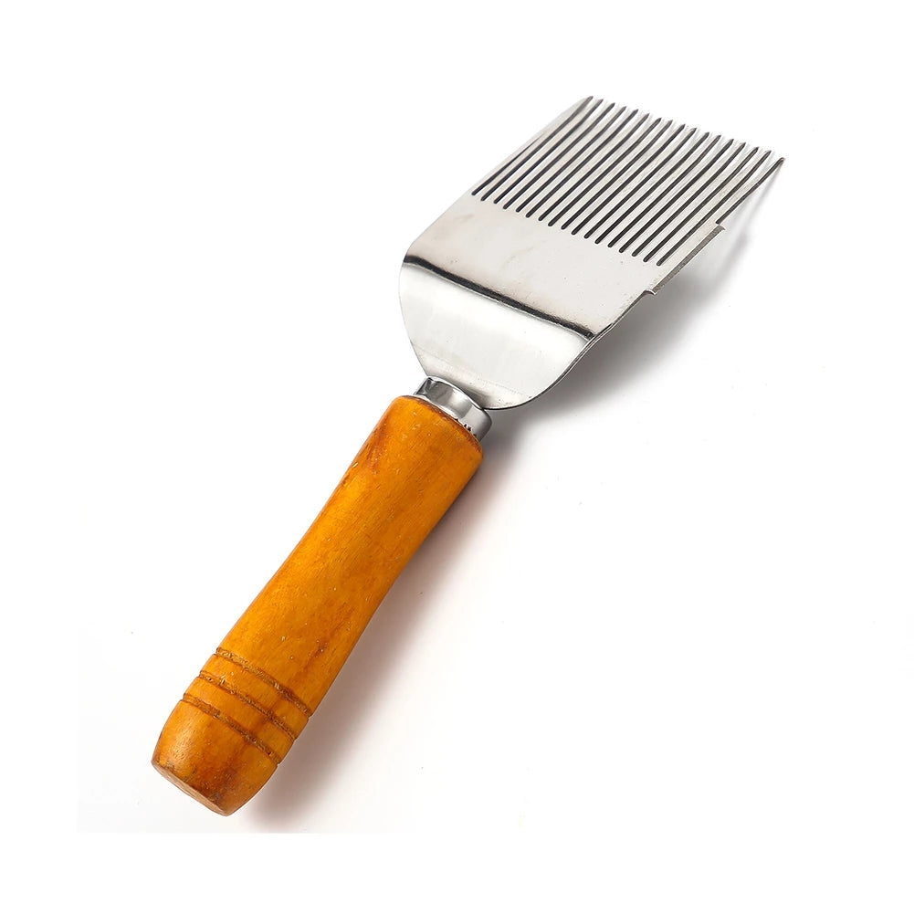 Durable BEE Fork Honey Knife 17Root Stainless Steel Comb Cutter With Wood Handle For Beekeepers  Ho 4