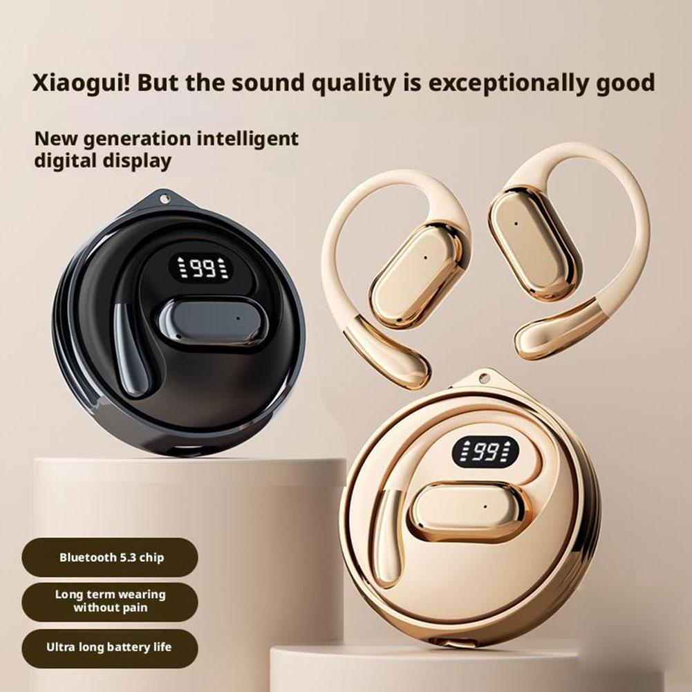 Rotating Digital Display Bluetooth Headset D88, Wireless Noise Cancelling, AI Translation, Long Battery Life