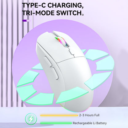 Wireless RGB Gaming Mouse  6 Button 4800DPI TriMode Bluetooth 5324GUSB For PC Laptop Tablet 2
