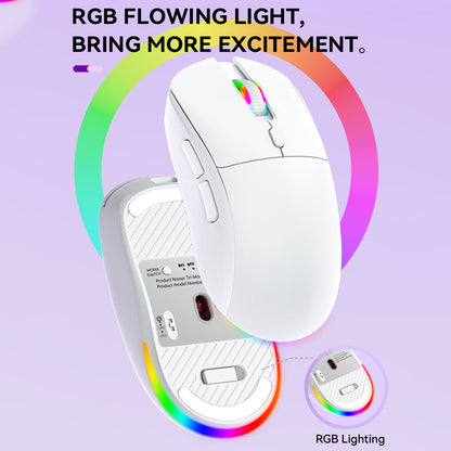 Wireless RGB Gaming Mouse  6 Button 4800DPI TriMode Bluetooth 5324GUSB For PC Laptop Tablet 5