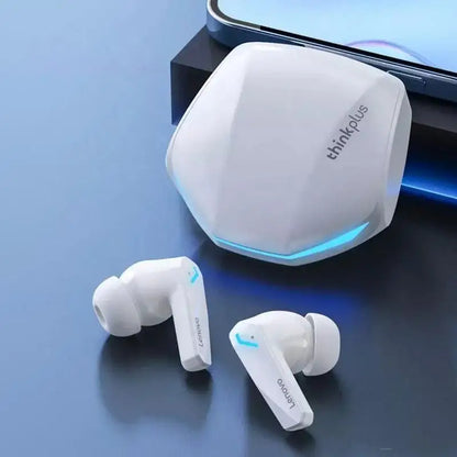 Lenovo GM2 Pro Wireless Headphones, Stereo Earbuds for iPhone Xiaomi, Bluetooth Earphones with Noise Reduction Touch Con
