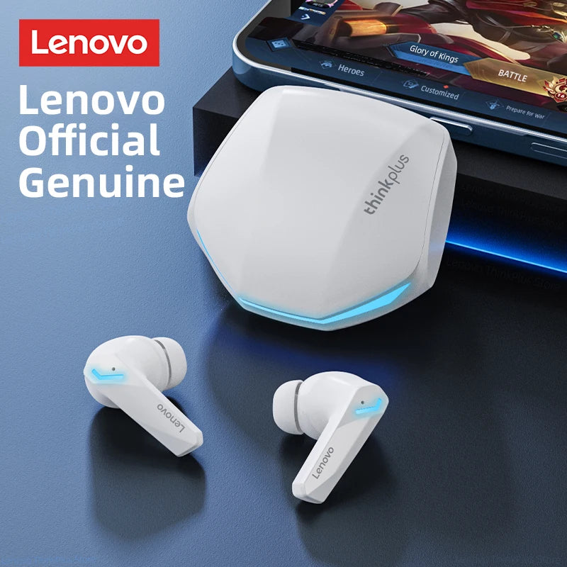 Lenovo GM2 Pro Wireless Headphones, Stereo Earbuds for iPhone Xiaomi, Bluetooth Earphones with Noise Reduction Touch Con