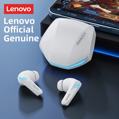 Lenovo GM2 Pro Wireless Headphones, Stereo Earbuds for iPhone Xiaomi, Bluetooth Earphones with Noise Reduction Touch Con