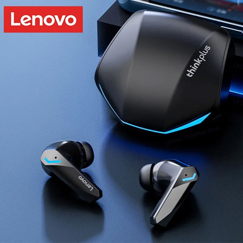 Lenovo GM2 Pro Wireless Headphones, Stereo Earbuds for iPhone Xiaomi, Bluetooth Earphones with Noise Reduction Touch Con