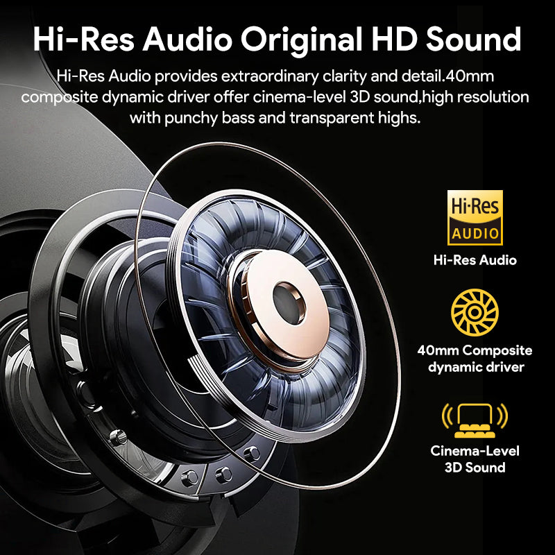 Bluetooth Hi Res Audio Over Ear Headset QCY H3 ANC Wireless Headphones Hybrid Noise Cancelling Earp 2