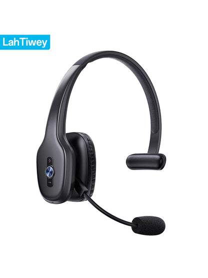 Trucker Bluetooth Headset with Microphone, Wireless on-Ear Headphones for Computer, Cell Phone, Home Office Use