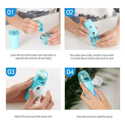 Nano Eye Mist Glasses  USB Rechargeable Moisturizing Spray For Dry Eyes  Fatigue Relief 4