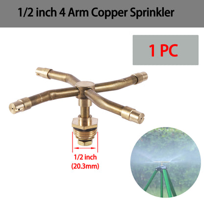 Automatic Rotating Sprinkler Copper 360 Lawn Irrigation Nozzle Durable Brass Watering Spray For Gar 6