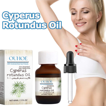 Pure Cyperus Rotundus Oil for Hair Removal, Body Hair Inhibitor for Armpit Legs Arms, Smooth Body Skin Nourishing Oil