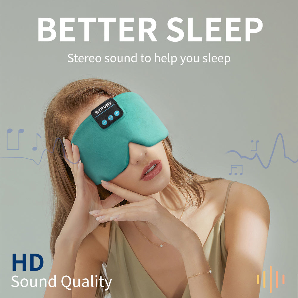 Bluetooth Sleep Headphones Adjustable Music Eye Mask Silk for Sleeping, Meditation, Travel Comfort, Wireless Audio