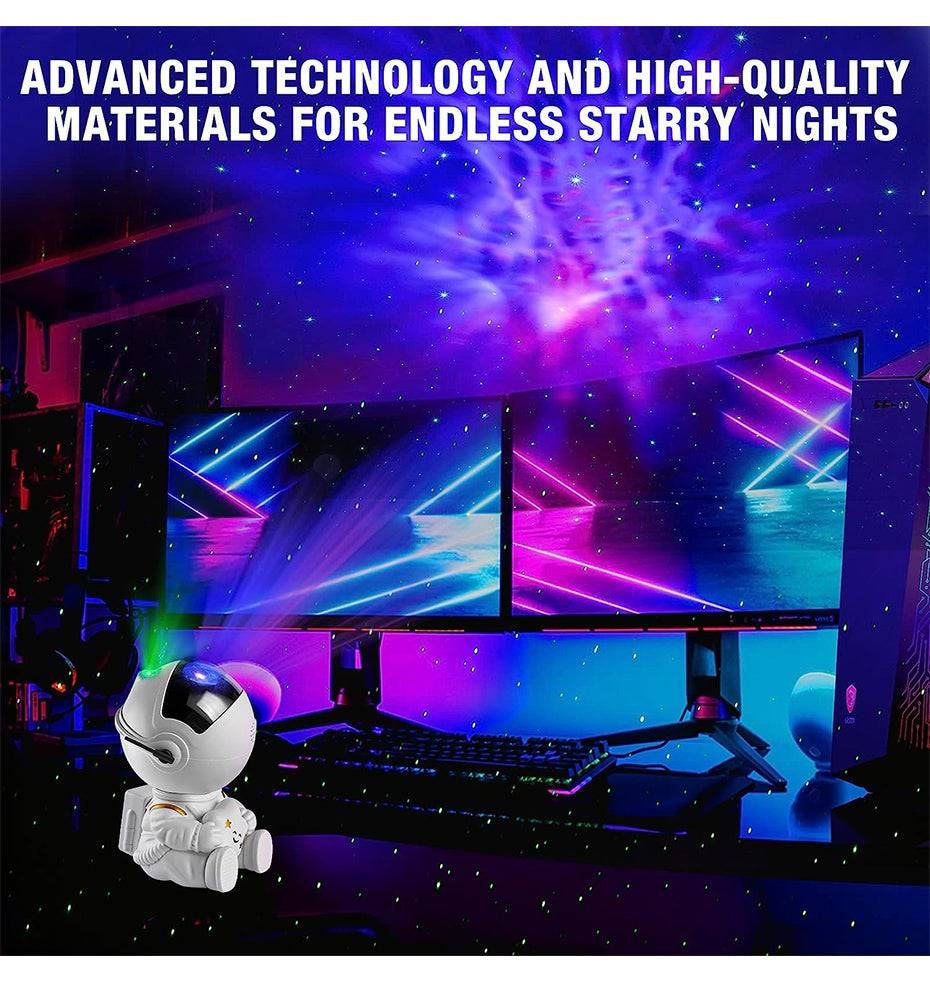 Star Astronaut Projector Light – Galaxy Starry Sky Lamp for Bedroom Decoration, Kids & Adults Gift