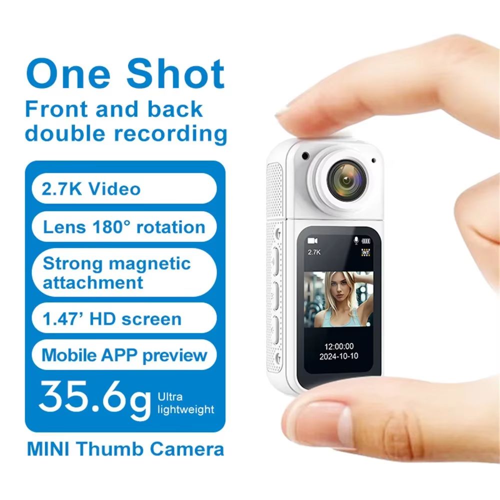 Xiaomi S70 Mini Action Camera  Lightweight 27K POV Recorder With Magnetic Mount  IPS Display 5