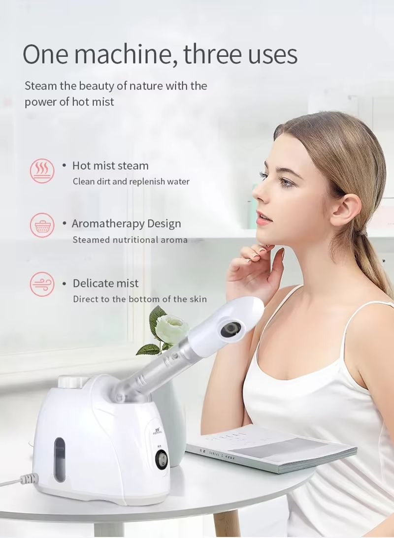 Ozone Facial Steamer  Deep Cleansing Warm Mist Humidifier For Home Spa  Skin Whitening 2